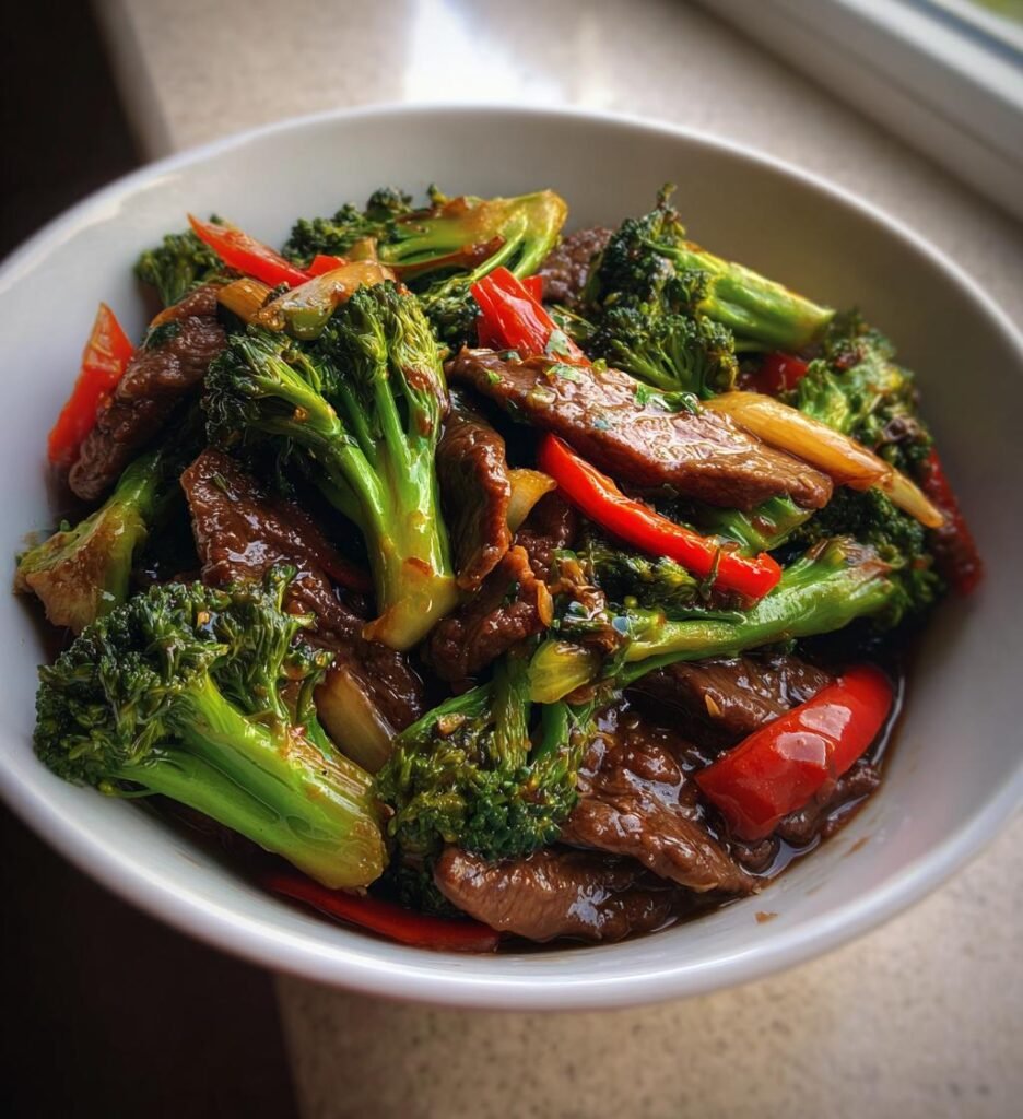 biff och broccoli wok recept