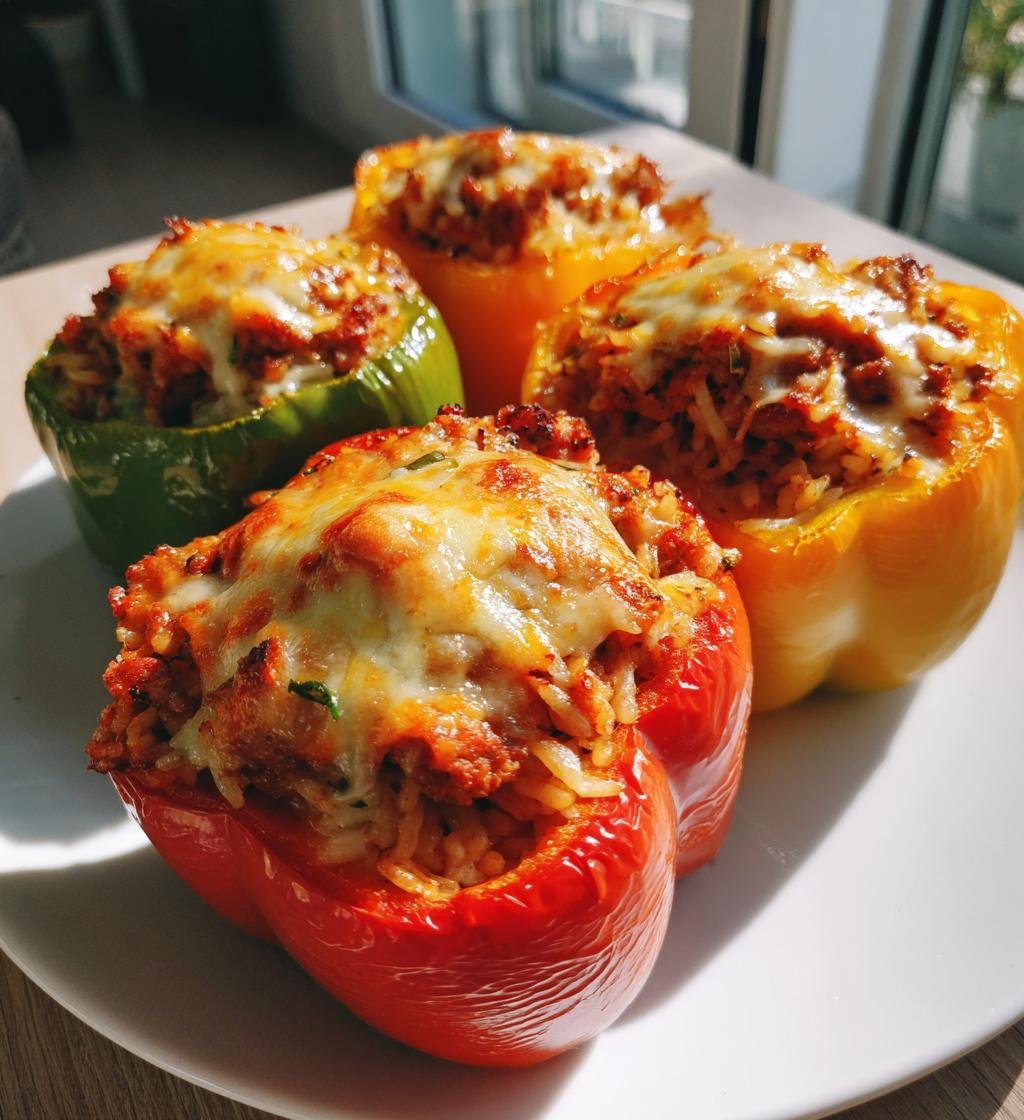 fyllda paprikor med kryddig kottfars och ris - detail 1
