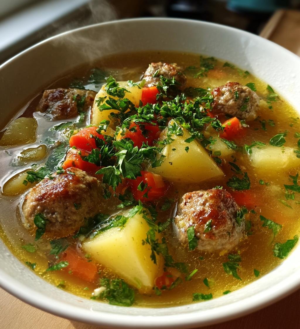 klassisk svensk kottfarssoppa med potatis och morotter - detail 1