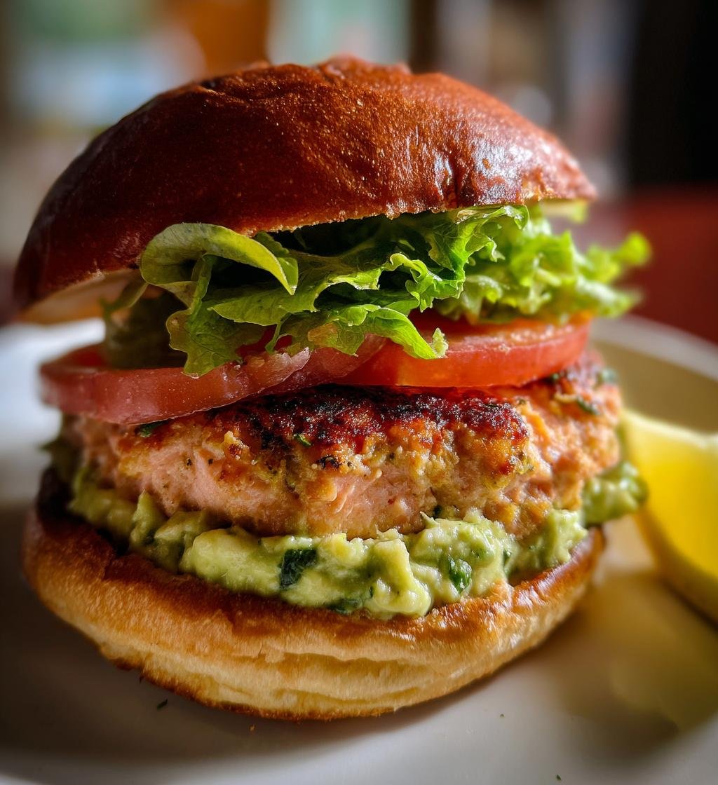 laxburgare med avokadokram
