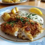 panerad rodspatta med remouladsas